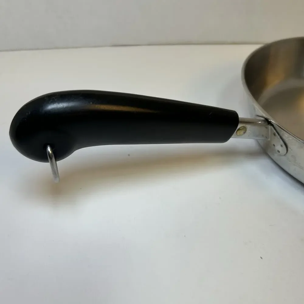 Revere Ware 1801 9” Skillet Stainless Steel Tri-Ply Disk Bottom Clinton,ILUSA96C